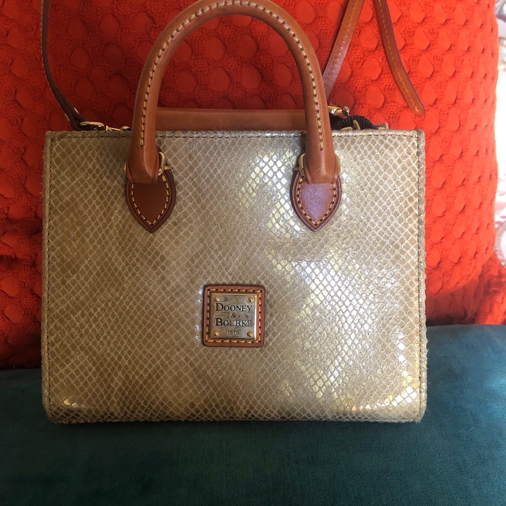 Dooney & Bourke Gold Snakeskin mini bag